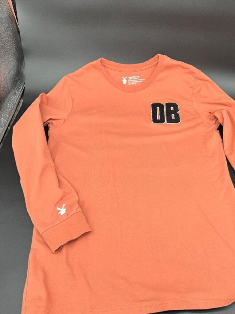 Dutch Bros T Shirt Long Sleeve Orange Small